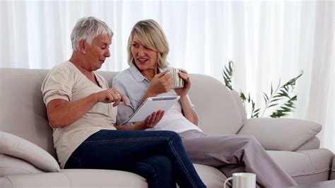 Mature Couple Watching Television Stock Footage Video
