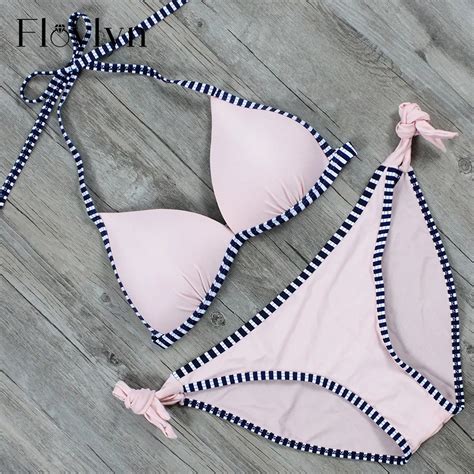 Floylyn New Bikinis 2017 Sexy Swimwear Women Swimsuit Push Up Brazilian Bikini Set Beachwear