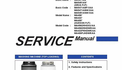 Samsung-Washer-WA456DRHDWR-Service-Manual(1).pdf | Washing Machine