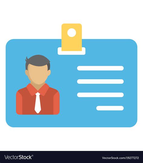 Employee Id Card Royalty Free Vector Image Vectorstock