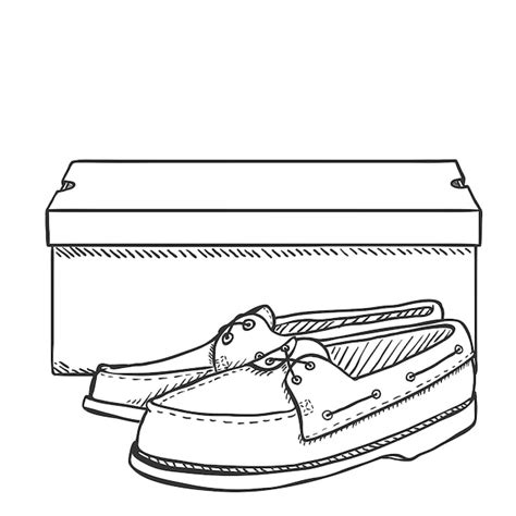 Premium Vector Vector Sketch Topsider Shoes With Shoebox