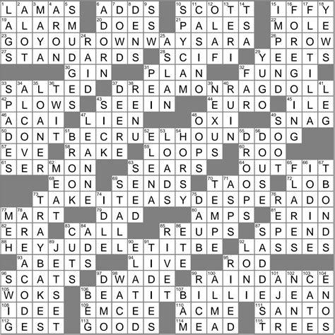 LA Times Crossword Jul Sunday LAXCrossword Com