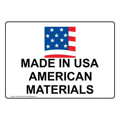 Made In America Sign Made In Usa American Materials