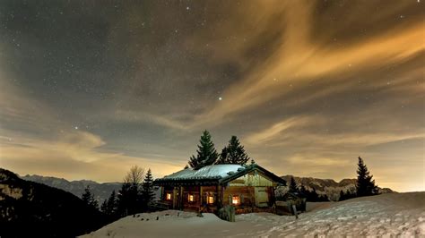 Coolest Cabins Winter Log Cabin