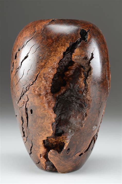 Coast Gallery Hand Turned Burled Wood Vase : EBTH