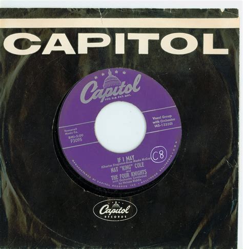 if i may a blossom fell [by nat king cole] nat king cole and the four knights capitol