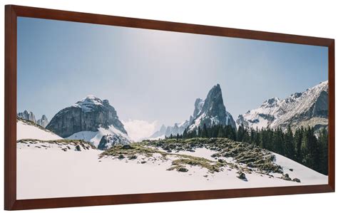 40 X 135 Panoramic Picture Frame For Wall 1 Inch Profile Dark Brown