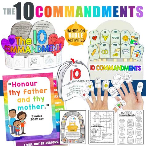 Ten Commandments For Kids Chart 17 X 22 Carson Dellos