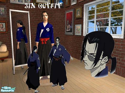 The Sims Resource Samurai Champloo Outfits 4 Jin