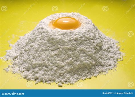 Flour And Egg Stock Image Image Of Yellow Flour Mixing 4840021