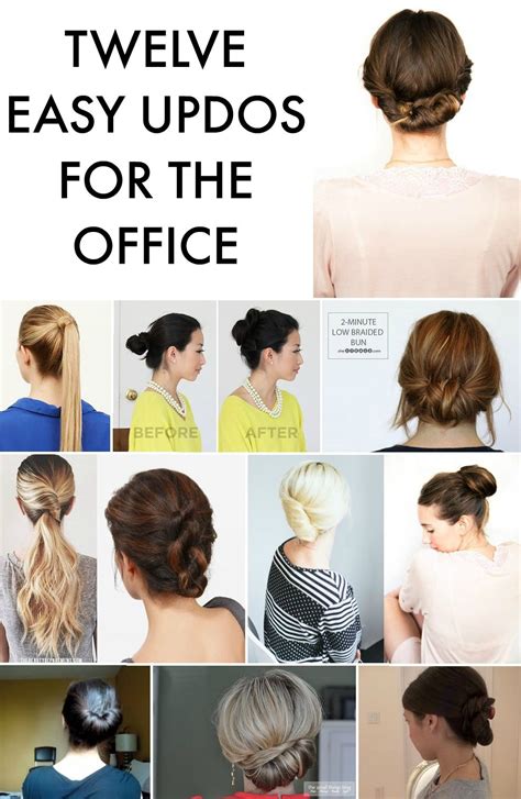 12 Easy Office Updos Buns Chignons And More For Busy For Professionals
