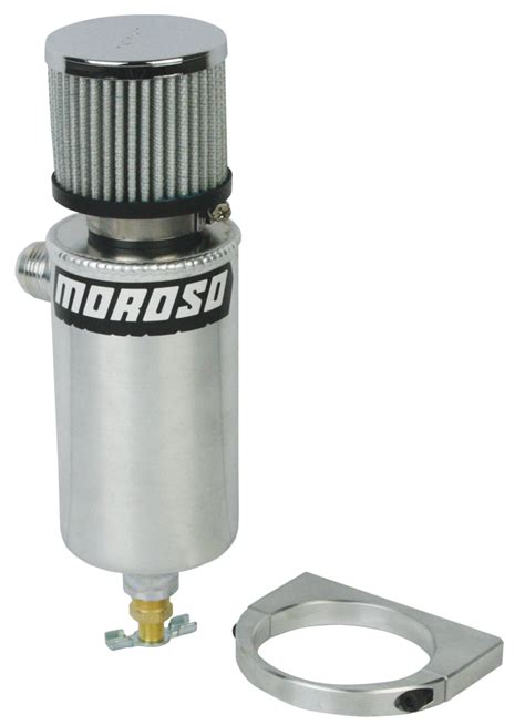Moroso Breather Tankcatch Can 12an Male Fitting Billet Mounting