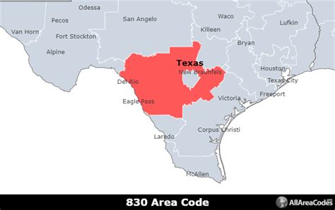 830 Area Code Location Map Time Zone And Phone Lookup