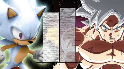 Dbzmacky Goku Vs Sonic Power Levels Over The Years Youtube