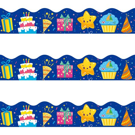 Buy 72 Feet Happy Birthday Bulletin Board Borders Birthday Border Trim