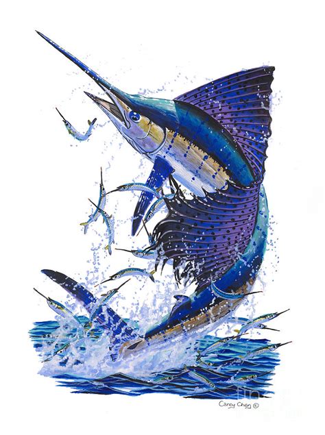 Sailfish Painting By Carey Chen