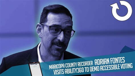 Maricopa County Recorder Adrian Fontes Helps Demo New Voting Technology
