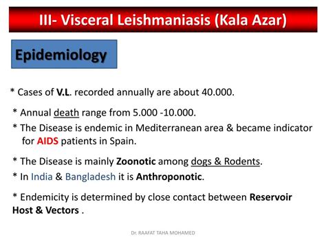 PPT III Visceral Leishmaniasis Kala Azar PowerPoint Presentation Free Download ID