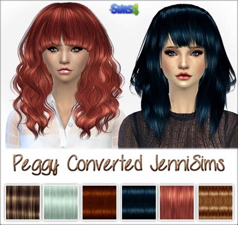 Jenni Sims Peggy Hairs Converted For The Sims 4 • Sims 4 Downloads