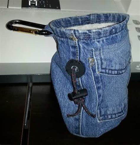 This is a fine chalk bag that should treat someone (or something) well. Image result for chalk bag jean material rock climbing | Chalk bags, How to make, Chalk