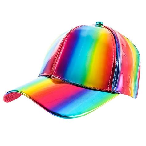 Mozlly Unisex Futuristic Rainbow Iridescent Reflective Baseball