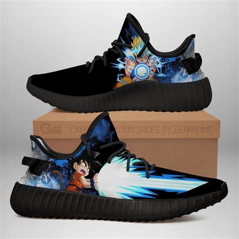 Yeezy dragon ball z shoes. Goku Kamehame Yeezy Shoes Dragon Ball Z Anime Sneakers Fan Gift Mn04 | Rakuprints