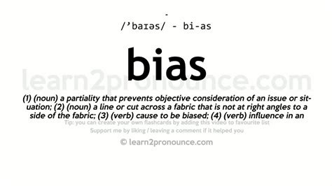 Pronunciation Of Bias Definition Of Bias Youtube