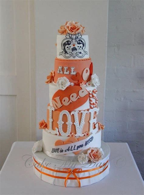 How Cute A Beatles Themed Wedding Beatles Cake