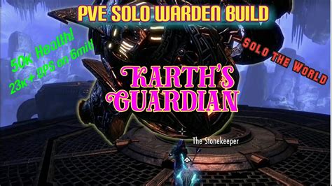 Eso Pve Solo Magicka Warden Build Karths Guardian Youtube