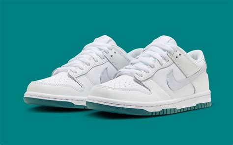 Kids Nike Dunk Low White Sail Green Fd9911 101 Release Date In 2023