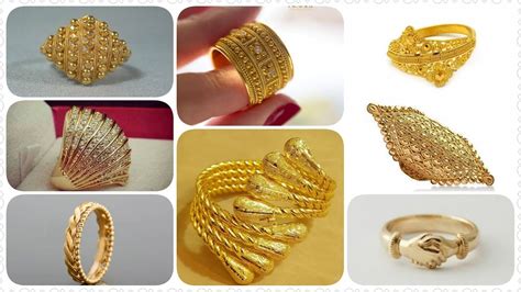lovely gold ring designs for women girls beautiful collection of rings youtube