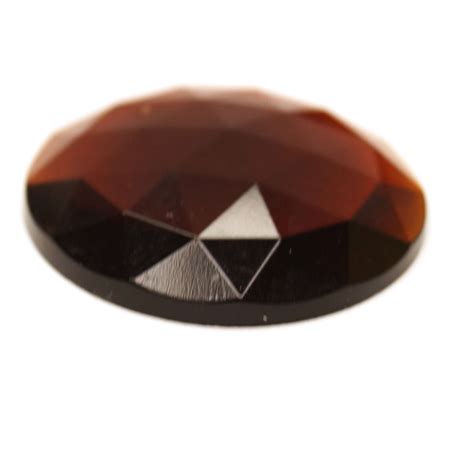 Round Amber 25mm Faceted Jewel Delphi Glass
