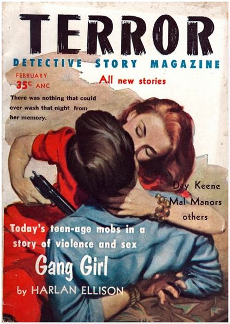 Terror Detective Story Magazine Gang Girl By Harlan Ellison Pulp