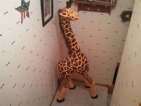 My Paper Mache Giraffe For My Nephew S Bedroom Dyi Projects Paper Mache Giraffe Bedroom