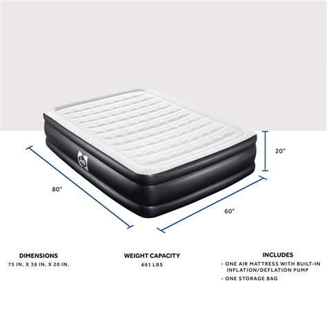 Bestway Sealy Tritech Inflatable Air Mattress Bed Queen 20 With Built