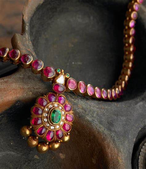 Indian Jewellery And Clothing Elegant Temple Ruby Jewellery From Arnav