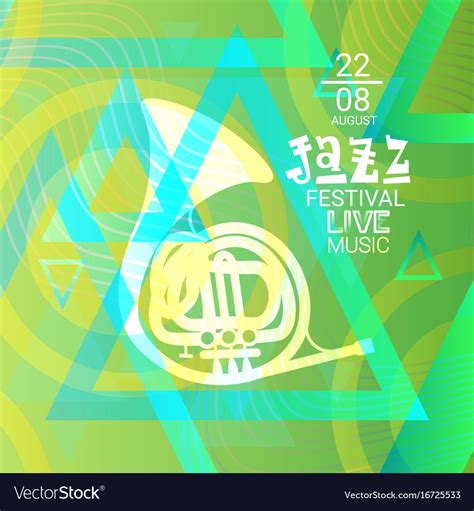Jazz Festival Live Music Concert Poster Royalty Free Vector
