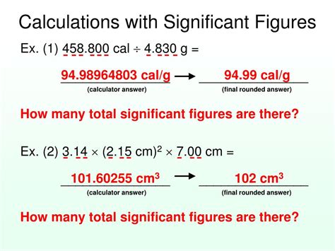 PPT - Calculations with Significant Figures PowerPoint Presentation ...