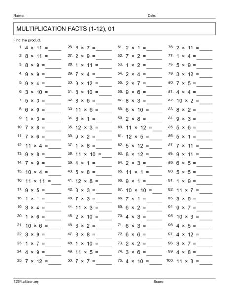 Teach multiplication tables to 100, 12x12, 15x15. 72 MULTIPLICATION TABLE 1-10 EXCEL, TABLE MULTIPLICATION 1 ...