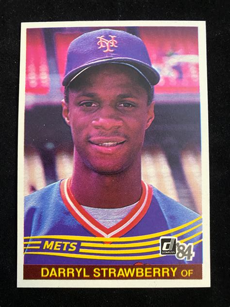 lot mint 1984 donruss darryl strawberry rookie 68 baseball card new york mets