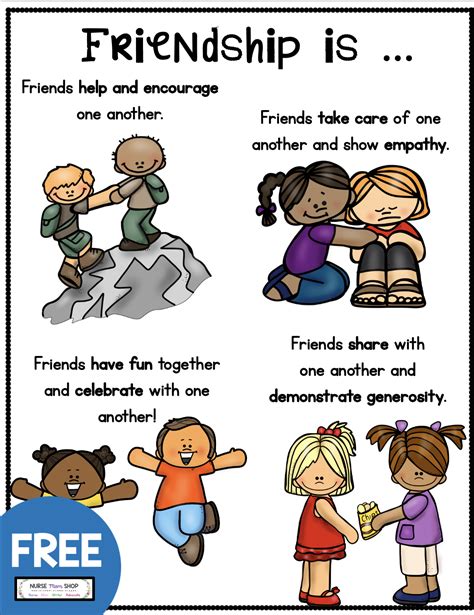 Free Friendship Printables For Kids Social Skills For Kids Social