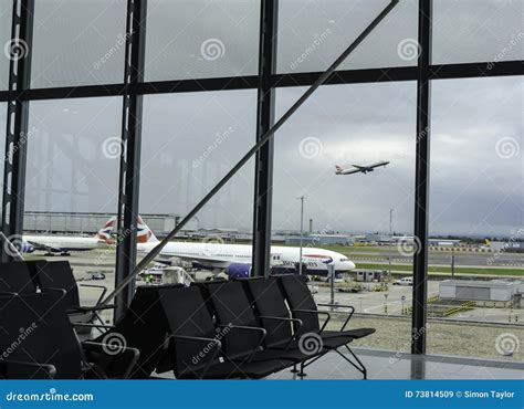 Departure Gate At Heathrow Airport Editorial Stock Image Image Of