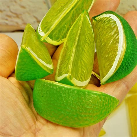 Lifelike Citrus Wedges Crafting Pieces Lime Wedges Lemon Etsy Ireland