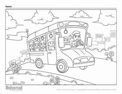 Coloring Pages Bus Printables Universal Navigation