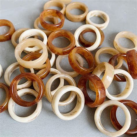 Chunky Acrylic Ring Resin Acrylic Rings Elegant Vintage Etsy