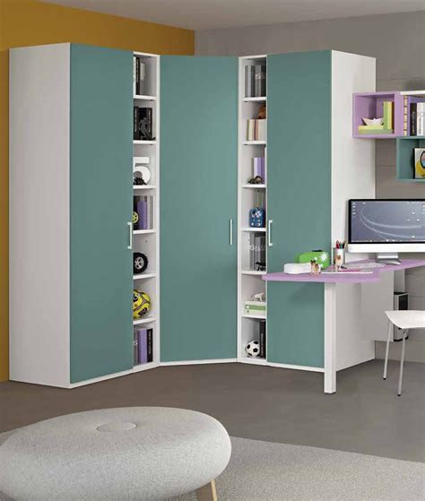 Sarai seguito dai nostri architetti del mobile nella scelta dell'arredamento per la tua abitazione. Armadio ad angolo 169x169 cm per cameretta con cabina e ...