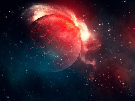 Red Planet Universe Space Hd Desktop Wallpaper Preview