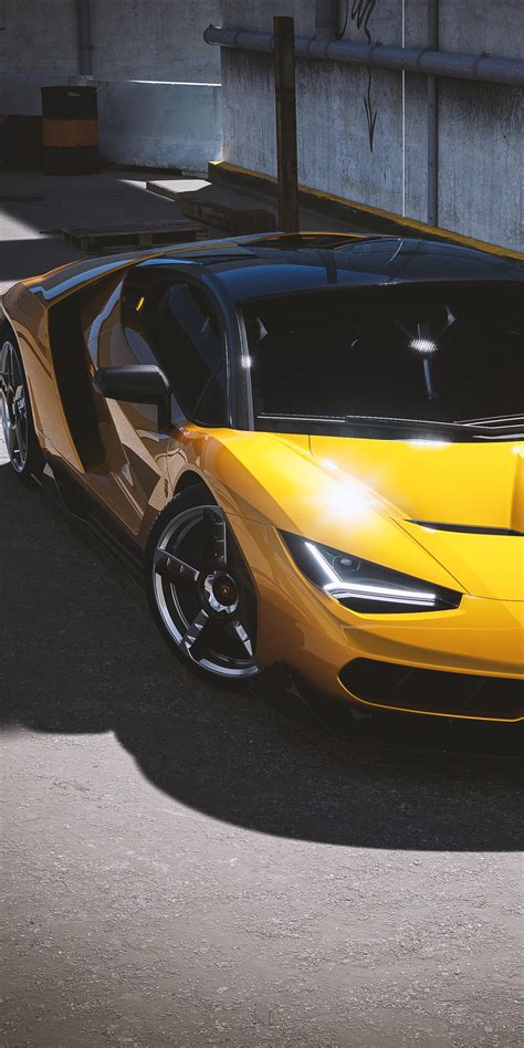1080x2160 2021 Lamborghini Centenario Yellow Cgi 4k One Plus 5thonor