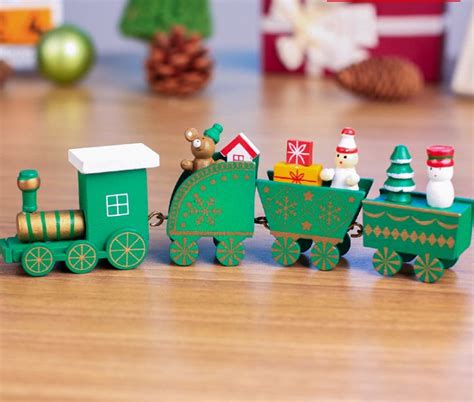 4 Knots Mini Christmas Wood Train In 2022 Christmas Train Wood Train