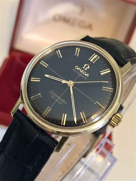 Omega Mens Seamaster De Ville 14k Gold Filled Mens Vintage Watch With